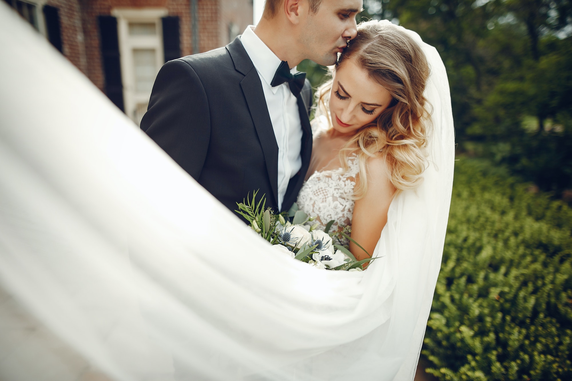 Elegant wedding couple